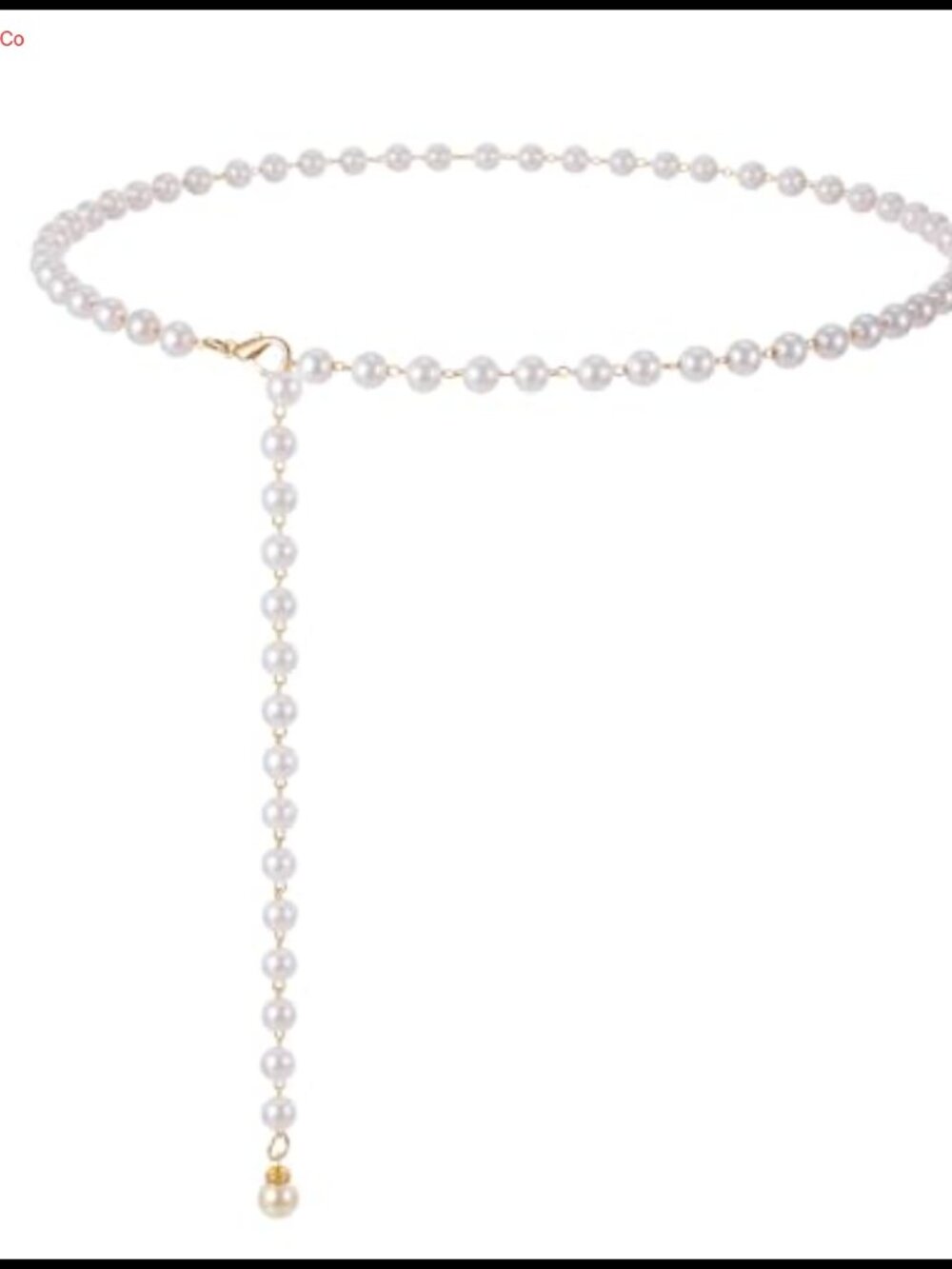 Pearl Waist Chain Belt Adjustable Imitation Pearls Women's Accessory